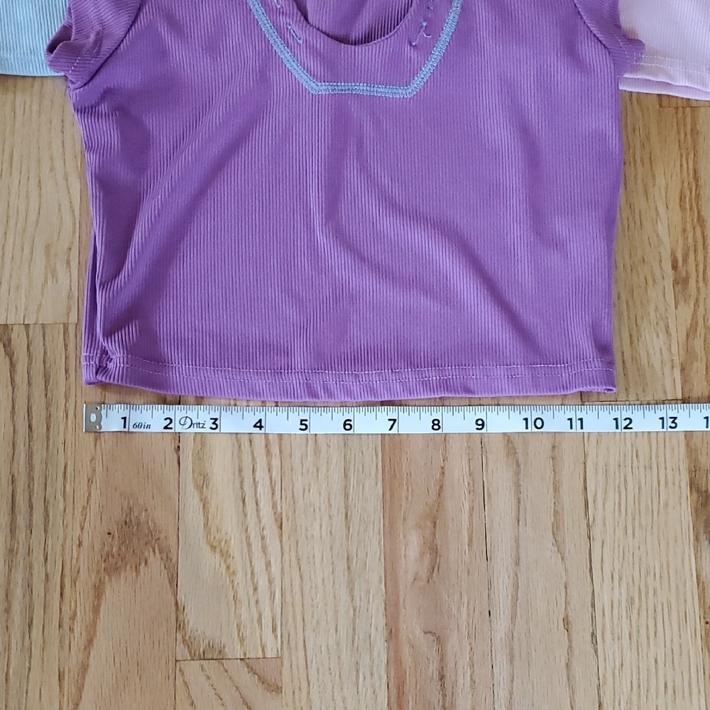 Source Unknown Women's Crop Tops - Pink, Purple, Light Blue - Picture 2 of 4